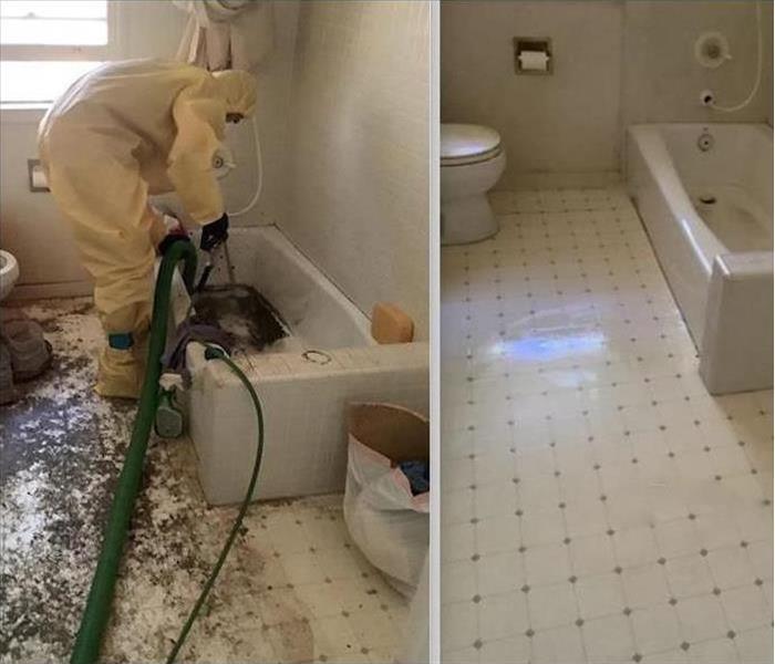 Sewage cleanup in a bathroom in Quartz AZ